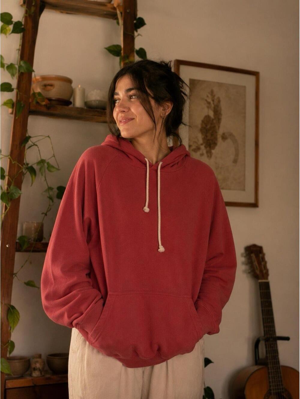 Big‎ Bud Press Los Angeles Hoodie Women’s XS Red Pullover Hoodie Sweatshirt